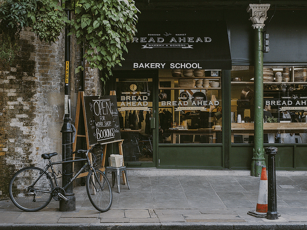 image of bike outside of a store